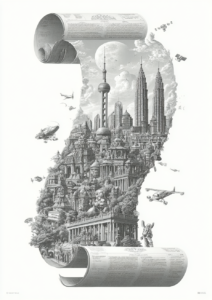 FixArt™ – Tableau métallique avec fixations magnétiques inclues 30 × 42 cm