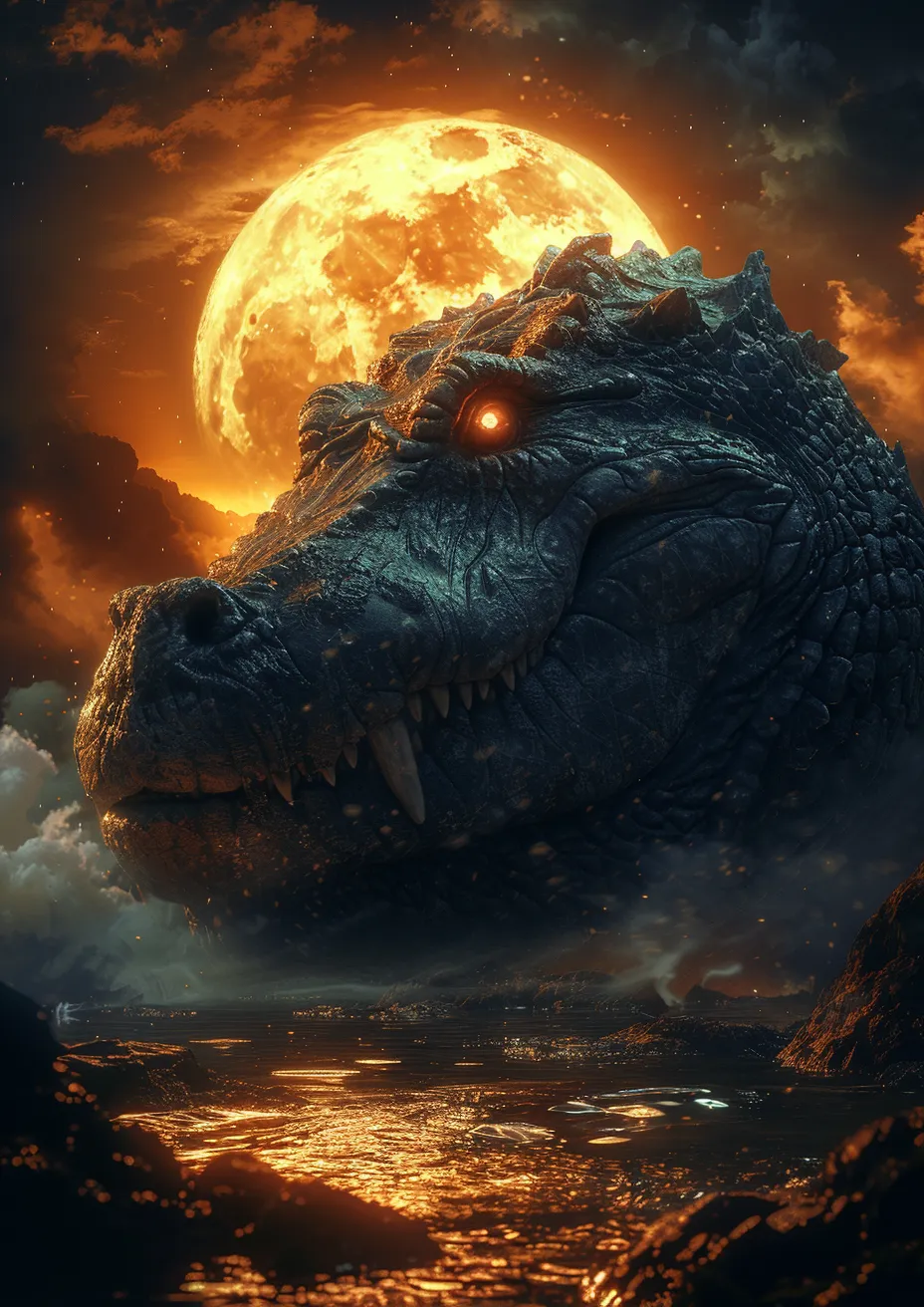 Metal Poster 29.7cm x 42cm Frenchiart night animation Dinosaure Faune Wildlife Animali selvatici Fauna Tierwelt Snout Hocico Schnauze Muso Museau Animazione Animación Fiktiver Charakter Fictional character Astronomical object Objeto astronómico Astronomisches Objekt Objet astronomique Oggetto astronomico Notte Noche Nuit Nacht Tooth Zahn Diente Dent Dente Extinction Extinción Aussterben Estinzione Dinosaur Dinosaurio Dinosaurier Dinosauro Moonlight Clair de lune Luz de la luna Mondlicht Chiaro di luna Caractère fictif Carattere immaginario Carácter ficticio Thumbnail 1