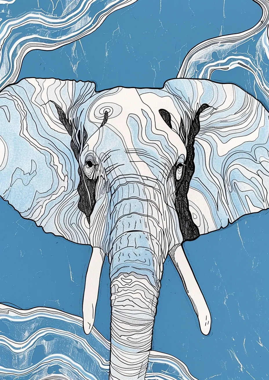 Metal Poster 29.7cm x 42cm Frenchiart elephant illustration Line art Graphique Grafica Grafik Gráficos Graphics Ilustración Illustrazione Disegno Drawing Dessin Zeichnung Dibujo Bosquejo Esquisser Sketch Skizzieren Schizzo Arbeitstier Animal de travail Animale da lavoro Working animal Colmillo Zanna Tusk African elephant Indian elephant Éléphant indien Elefante africano Elefante indio Elefante Stoßzahn Afrikanischer Elefant Indischer Elefant Elefant elefante indiano Ligne d'art Linienkunst Animal que trabaja Arte de línea Défense de la défense Éléphant africain Thumbnail 1