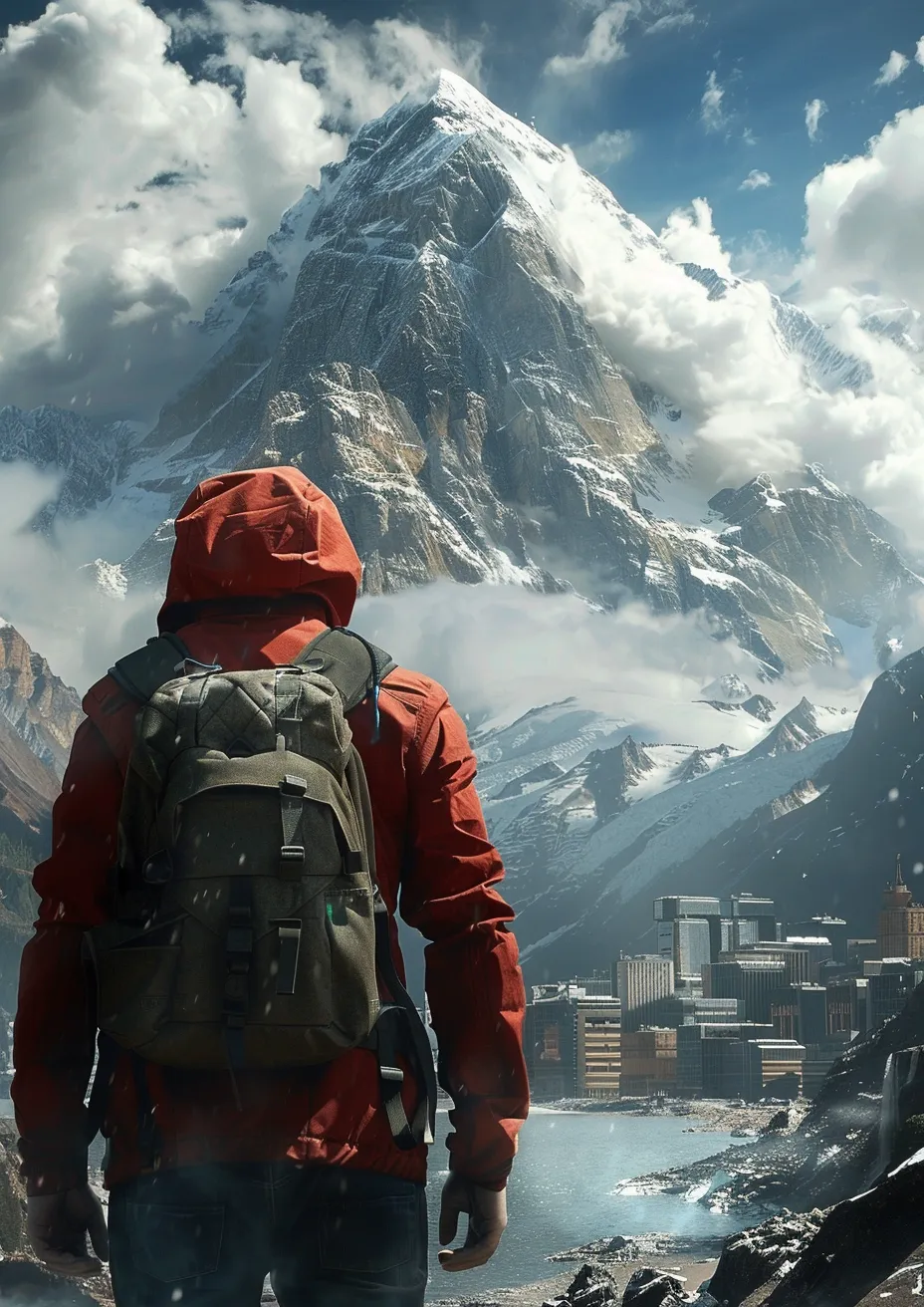 Metal Poster 29.7cm x 42cm Frenchiart backpack bag mountain Sac Nuage Nuvola Wolke Nube Cloud Aventura Adventure Avventura Aventure Abenteuer Mountain range Chaîne de montagnes Gebirge Catena montuosa Montagne Montaña Berg Montagna Mountainous landforms Hill Relief montagneux Colline Colina Hügel Collina Tasche Mountaineer Alpiniste Alpinista Bergsteiger Sac à dos Bolsa Mochila Rucksack Borsa Zaino Hiking Randonnée Senderismo Wandern Escursionismo Formas montañosas Cordillón Bergländer Forme di terra montuose Thumbnail 1