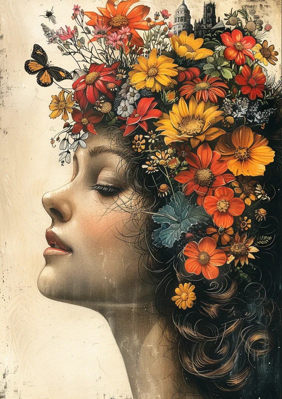 Metal Poster 29.7cm x 42cm Frenchiart art portrait Modern art Arte moderno Art moderne Arte moderna Visual arts Arti visive Bildende Kunst Arts visuels Artes visuales Blume Wildblume Petal Fleur sauvage Pétale Wildflower Fiore Pétalo Blütenblatt Flower Flor Fleur Diseño floral Blumenmuster Floral design Arte Kunst Retrato Porträt Ritratto Kreative Künste Arts créatifs Artes creativas Creative arts Cut flowers Couper les fleurs Cortar flores Blumen schneiden Fiori tagliati Design floreale Design floral Arte creative Flores silvestres Fiori selvatici Thumbnail 1