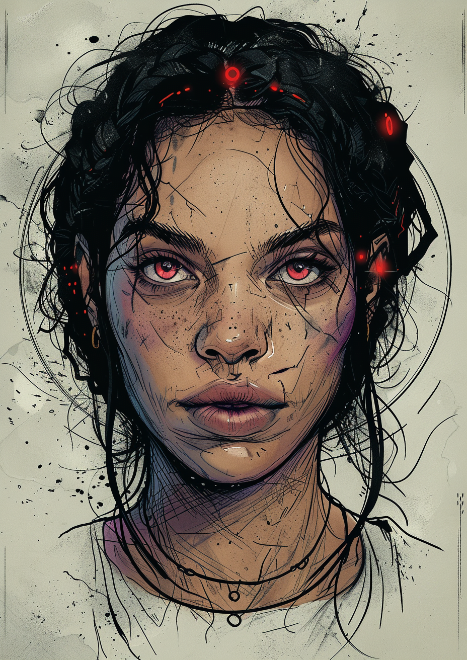 Metal Poster 29.7cm x 42cm Frenchiart portrait eye Facial expression Visual arts Arti visive Bildende Kunst Espressione facciale Arts visuels Artes visuales Expresión facial Expression faciale Gesichtsausdruck Eyelash Cil Wimper Ciglio Pestaña Retrato Lèvres Sopracciglio Ceja Eyebrow Labbra Augenbraue Porträt Lips Ritratto Lippen Sourcil Labios Œil Ojo Occhio Auge Frente Stirn Fronte Forehead Front Mejilla Guancia Cheek Wange Joue Skin Peau Piel Haut Pelle Thumbnail 1