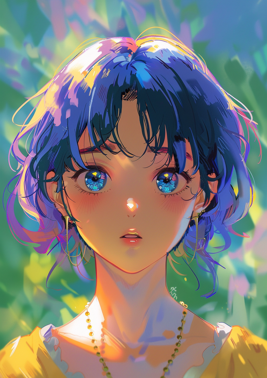 Metal Poster 29.7cm x 42cm Frenchiart hair head cartoon eye Facial expression Espressione facciale Expresión facial Expression faciale Gesichtsausdruck CG artwork Ilustraciones generadas por computadora Karikatur Fumetto CG-Grafik Grafica CG Création CG Dessin animé Dibujos animados Cabeza Testa Tête Kopf Lange Haare Cheveux longs Cabello largo Long hair Capelli lunghi Œil Ojo Occhio Auge Acconciatura Schwarze Haare Cheveux noirs Frisur Capelli neri Cabello negro Hairstyle Coiffure Peinado Black hair Iris Cheveux Cabello Haar Capelli Thumbnail 1
