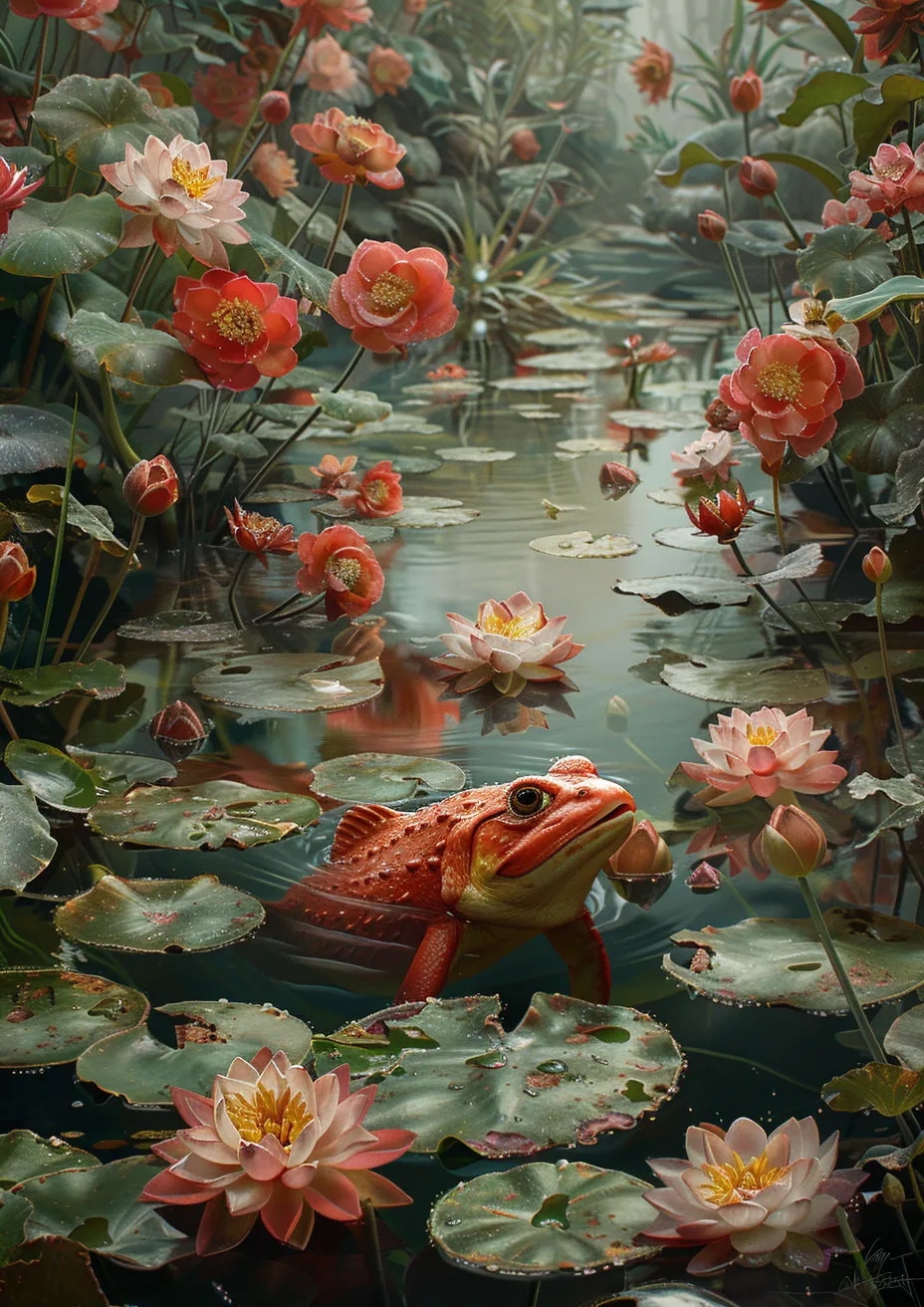 Metal Poster 29.7cm x 42cm Frenchiart Blume Petal Pétale Fiore Pétalo Blütenblatt Flower Flor Fleur Planta con flores Plante à fleurs Flowering plant Rose family Water lilies Lirios de agua Lotus Loto Aquatic plant Nelumbonaceae Nymphaea nelumbo Plante aquatique Planta acuática Wasserpflanze Pianta acquatica Pond Étang Estanque Teich Stagno Famille des roses Rose Familie Blütepflanze Familia rosa Famiglia rosa Pianta fiorita Lys à eau Wasserlilien Gigli di acqua Thumbnail 1