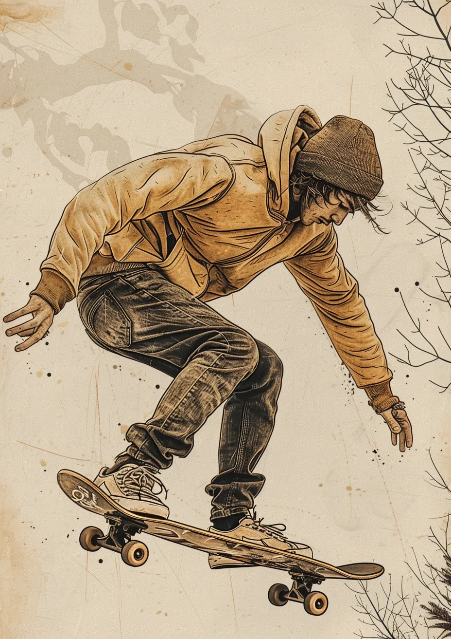 Metal Poster 29.7cm x 42cm Frenchiart Disegno Drawing Dessin Zeichnung Dibujo Skateboarding--Equipment and supplies Skateboarder Skateboarding Skateur Skateboard Patineta Skateboardfahrer Individual sport Sport individuel Deporte individual Sport individuale Boardsport Skateboard Deck Monopatín Skateboard Truck Camión de patineta Street sports Sports de rue Deportes callejeros Straßensport Sport di strada Boardport Tablero SPORTS BASS Skateboard - équipage et fournitures Skater Skateboarding-Equipo y suministros Skateboarding-Ausstattung und Vorräte Individueller Sport Skateboarding: equipaggiamento e forniture Deck de skateboard Cubierta de skateboard Skateboarddeck Mazzo di skateboard Camion de skate Skateboard -LKW Camion skateboard Thumbnail 1