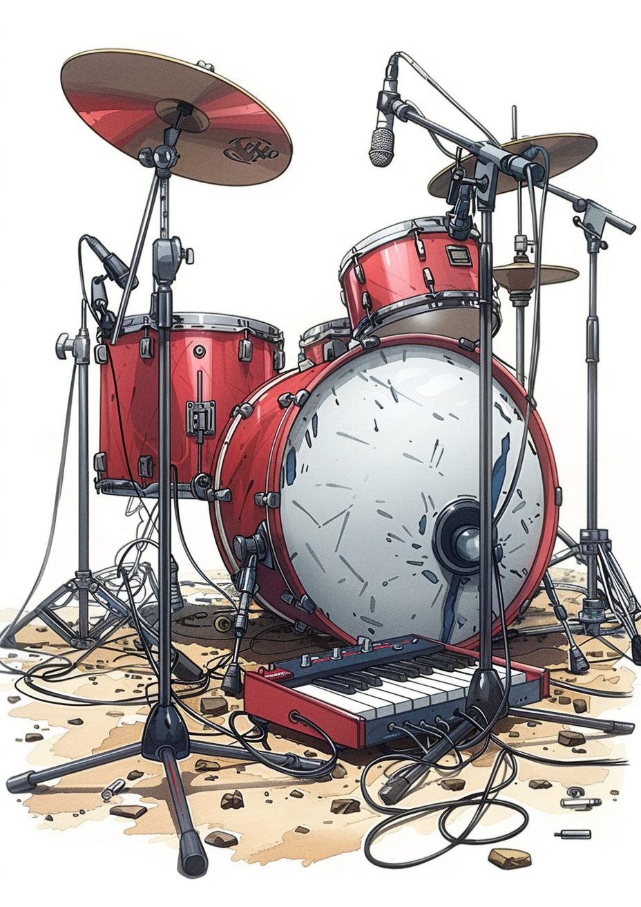Metal Poster 29.7cm x 42cm Frenchiart machine drum Macchina Maschine Máquina Fell Musical instrument Instrument de musique Instrumento musical Musikinstrument Strumento musicale Drums Membranophone Drumhead Percussion Batterie Peau de tambour Batería Membranófono Cabeza de tambor Percusión Schlagzeug Membranophon Batteria Pelle di tamburo Percussione Drummer Idiophone Batteur Tambour Tambor Idiófono Schlagzeuger Trommel Idiophon Batterista Tamburo Bombo Bass drum Grosse caisse Große Trommel Grancassa Thumbnail 1