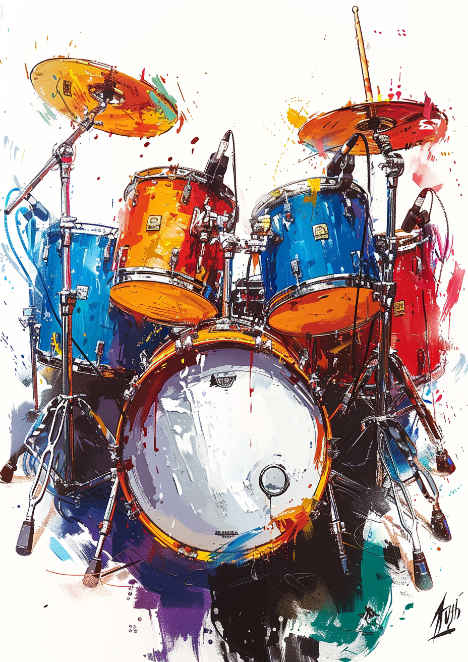 Metal Poster 29.7cm x 42cm Frenchiart drum Paint Malen Pintar Colore Peinture Disegno Drawing Dessin Zeichnung Dibujo Fell Musical instrument Instrument de musique Instrumento musical Musikinstrument Strumento musicale Drums Membranophone Drumhead Percussion Batterie Peau de tambour Batería Membranófono Cabeza de tambor Percusión Schlagzeug Membranophon Batteria Pelle di tamburo Percussione Drummer Idiophone Batteur Tambour Tambor Idiófono Schlagzeuger Trommel Idiophon Batterista Tamburo Thumbnail 1