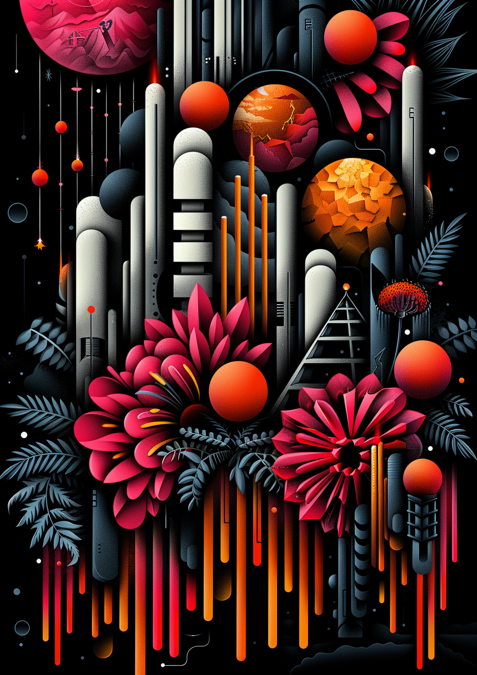 Metal Poster 29.7cm x 42cm Frenchiart Red night design Modern art Arte moderno Art moderne Arte moderna Progetto Diseño Graphique Grafica Grafik Gráficos Graphics Conception Conception graphique Graphic design Diseño gráfico Grafikdesign Notte Noche Nuit Nacht Rot Rouge Rosso Rojo Thumbnail 1