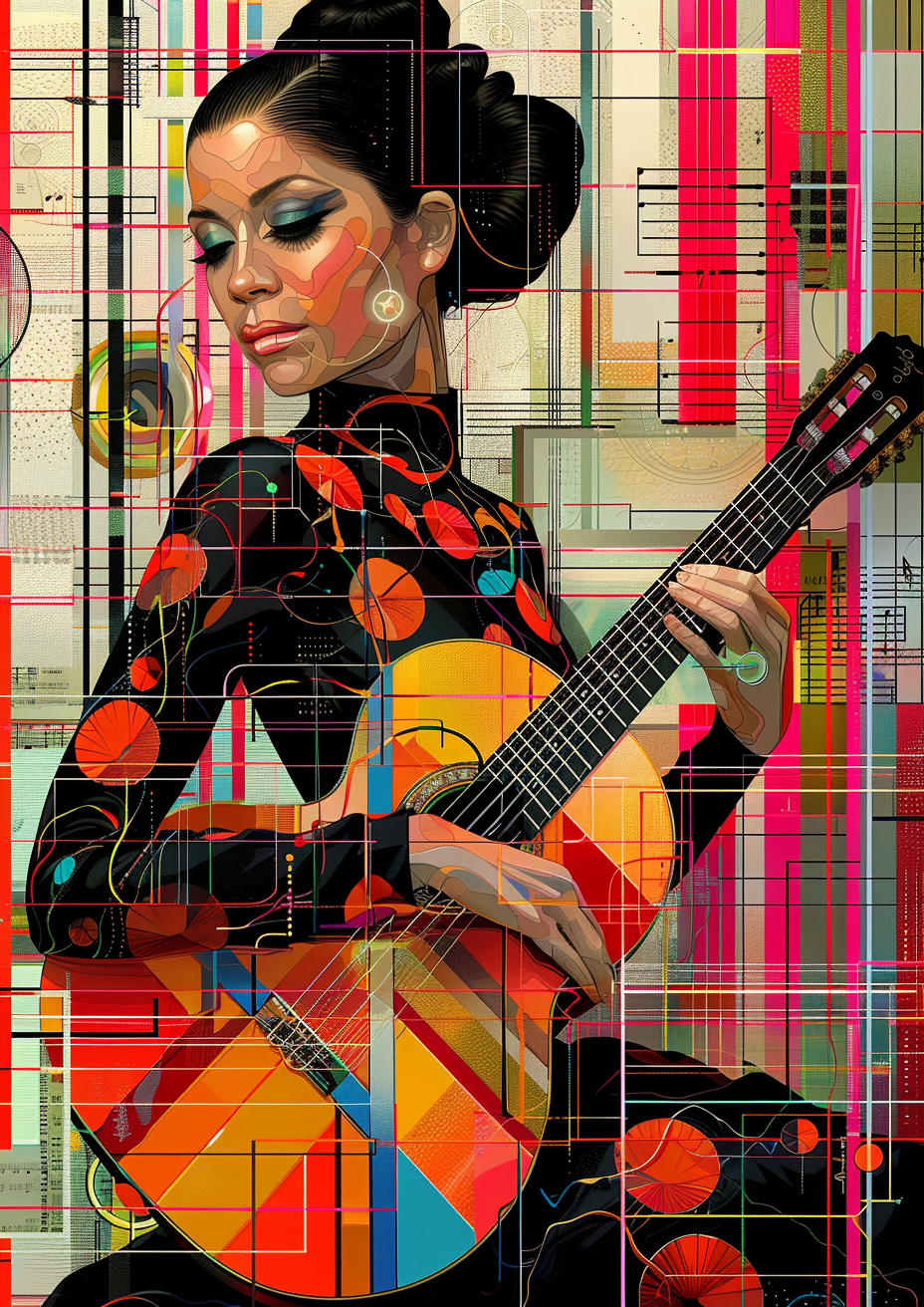 Metal Poster 29.7cm x 42cm Frenchiart guitar art Paint Malen Modern art Arte moderno Art moderne Arte moderna Pintar Colore Peinture Arte Kunst String instrument Chordophone Musical instrument Instrument à cordes Cordophone Instrument de musique Instrumento de cuerda Cordófono Instrumento musical Saiteninstrument Chordophon Musikinstrument Strumento a corda Strumento musicale Plucked string instrument Instrument à cordes pincées Instrumento de cuerda pulsada Zupfinstrument Strumento a corde pizzicate Folk instrument Guitare Instrument folklorique Guitarra Instrumento folklórico Gitarre Volksinstrument Chitarra Strumento popolare Guitarist Guitariste Guitarrista Gitarrist Chitarrista Thumbnail 1