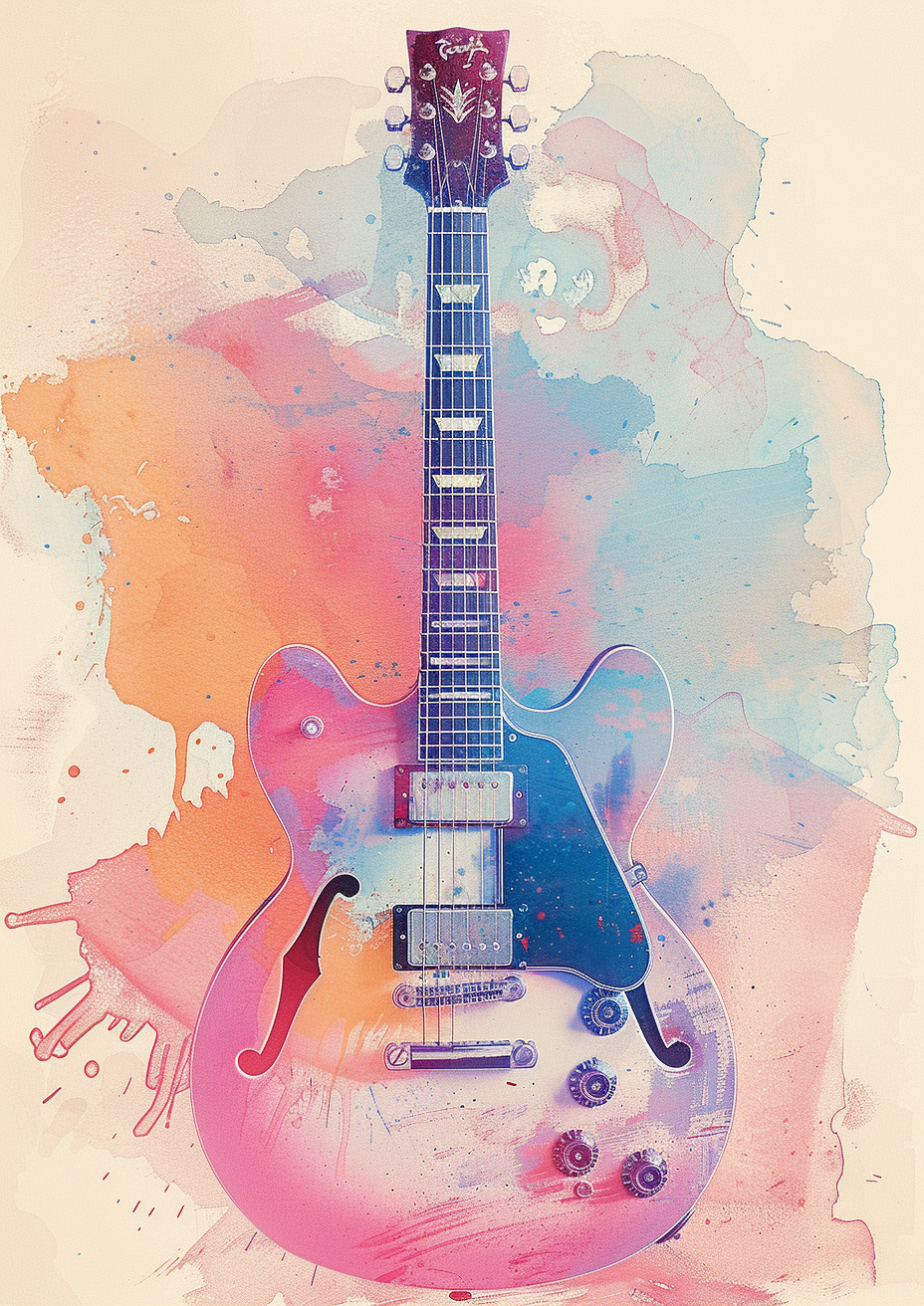 Metal Poster 29.7cm x 42cm Frenchiart guitar Paint Malen Kunstfarbe Pittura artistica Pintura de arte Art Paint Pintar Colore Peinture artistique Peinture Graphique Grafica Grafik Gráficos Graphics Pintura de acuarela Pittura ad acquerello Aquarellmalerei Watercolor painting Peinture à l'aquarelle String instrument Chordophone Musical instrument Instrument à cordes Cordophone Instrument de musique Instrumento de cuerda Cordófono Instrumento musical Saiteninstrument Chordophon Musikinstrument Strumento a corda Strumento musicale Plucked string instrument Instrument à cordes pincées Instrumento de cuerda pulsada Zupfinstrument Strumento a corde pizzicate Guitare Guitarra Gitarre Chitarra Electric guitar Guitare électrique Guitarra eléctrica Elektrische Gitarre Chitarra elettrica Thumbnail 1