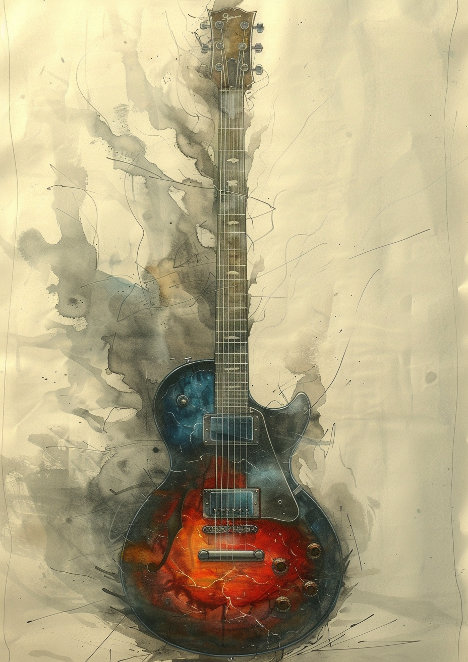 Metal Poster 29.7cm x 42cm Frenchiart guitar Music Still life photography Photographie de nature morte Fotografía de naturaleza muerta Fotografia di natura morta Stilllebenfotografie Pintura de acuarela Pittura ad acquerello Aquarellmalerei Watercolor painting Peinture à l'aquarelle String instrument Chordophone Musical instrument Instrument à cordes Cordophone Instrument de musique Musique Instrumento de cuerda Cordófono Instrumento musical Música Saiteninstrument Chordophon Musikinstrument Musik Strumento a corda Strumento musicale Plucked string instrument Instrument à cordes pincées Instrumento de cuerda pulsada Zupfinstrument Strumento a corde pizzicate Folk instrument Guitare Instrument folklorique Guitarra Instrumento folklórico Gitarre Volksinstrument Chitarra Strumento popolare Electric guitar Guitare électrique Guitarra eléctrica Elektrische Gitarre Chitarra elettrica Thumbnail 1