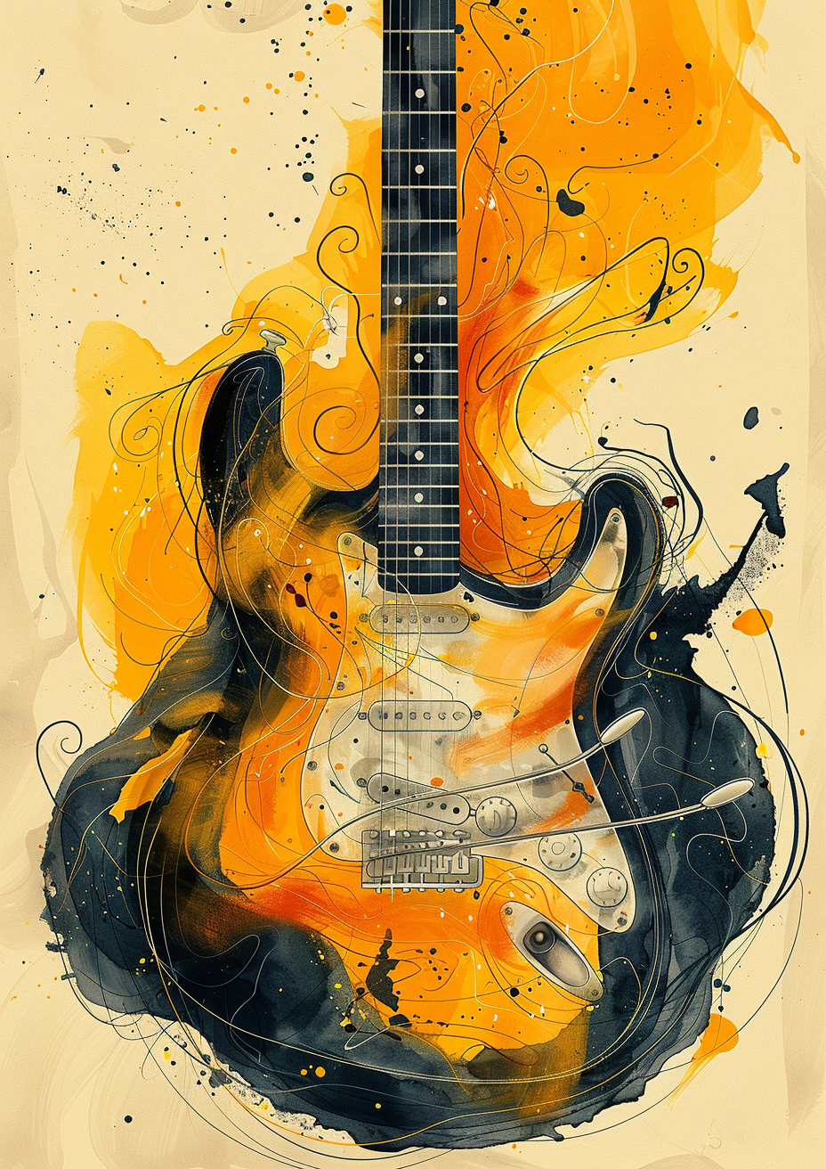 Metal Poster 29.7cm x 42cm Frenchiart orange guitar Music art Arancia Naranja Arte Kunst String instrument Chordophone Musical instrument Instrument à cordes Cordophone Instrument de musique Musique Instrumento de cuerda Cordófono Instrumento musical Música Saiteninstrument Chordophon Musikinstrument Musik Strumento a corda Strumento musicale Plucked string instrument Instrument à cordes pincées Instrumento de cuerda pulsada Zupfinstrument Strumento a corde pizzicate Guitare Guitarra Gitarre Chitarra Electric guitar Guitare électrique Guitarra eléctrica Elektrische Gitarre Chitarra elettrica Bass guitar Guitare basse Guitarra baja Bassgitarre Basso elettrico Thumbnail 1