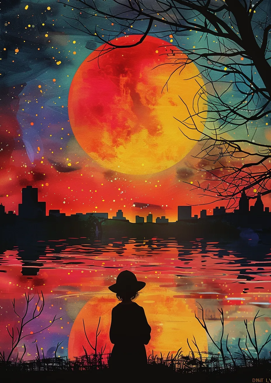 Metal Poster 29.7cm x 42cm Frenchiart orange Arancia Naranja Astronomical object Objeto astronómico Astronomisches Objekt Objet astronomique Oggetto astronomico Cielo rosso al mattino Roter Himmel am Morgen Red sky at morning Amanecer Sonnenaufgang Crépuscule Crepuscolo Lever du soleil Dämmerung Oscuridad Dusk Alba Sunrise Sonnenuntergang Coucher de soleil Atardecer Sunset Tramonto Moon Lune Luna Mond Afterglow Rémanence Resplandor crepuscular Nachglühen Riverbero Moonlight Clair de lune Luz de la luna Mondlicht Chiaro di luna Full moon Pleine lune Luna llena Vollmond Luna piena Ciel rouge le matin Cielo rojo en la mañana Thumbnail 1