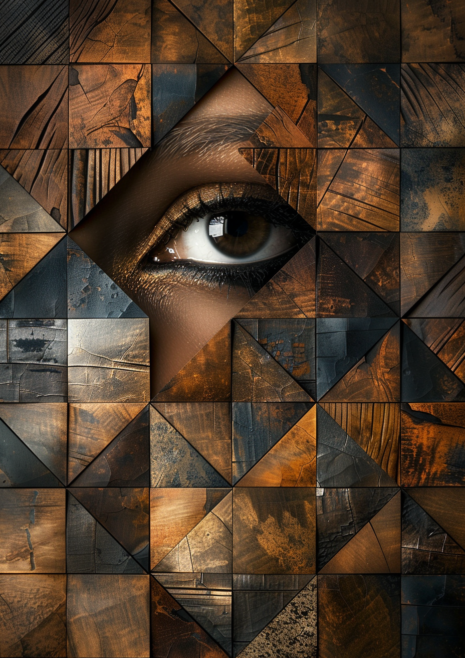 Metal Poster 29.7cm x 42cm Frenchiart brown design Modern art Arte moderno Art moderne Arte moderna Brun Marrone Marrón Progetto Braun Diseño Graphique Grafica Grafik Gráficos Graphics Conception Conception graphique Graphic design Diseño gráfico Grafikdesign Arte frattale Fraktale Kunst Art fractal Fractal art Arte fractal Triangle Symmetry Simmetria Dreieck Simetría Symétrie Triangolo Triángulo Symmetrie Fotomontaggio Photomontage Fotomontage Fotomontaje Collage Thumbnail 1