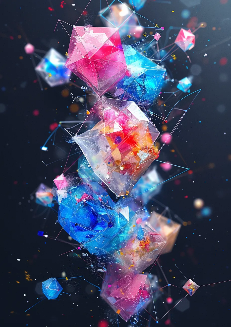 Blue Triangle Crystal Graphics Graphic design