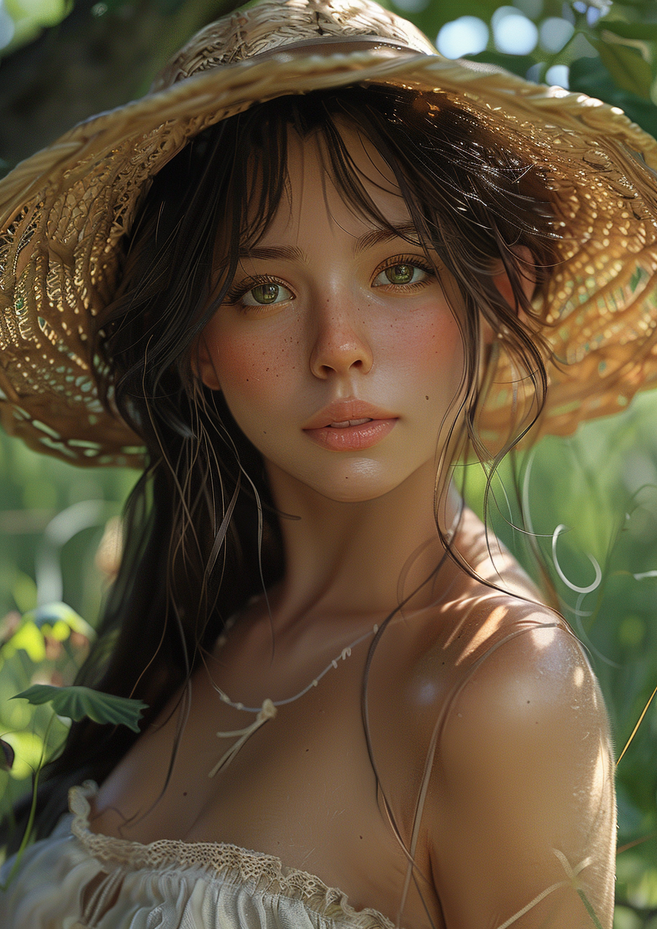 Metal Poster 29.7cm x 42cm Frenchiart beauty Model Eyelash Cil Wimper Ciglio Pestaña Bellezza Lèvres Beauté Belleza Labbra Mannequin Lips Lippen Schönheit Labios Brown hair Lange Haare Modello Modèle Cheveux longs Cabello castaño Capelli castani Cabello largo Long hair Cheveux bruns Braune Haare Capelli lunghi Copricapo Casco Modell Modelo Coiffe Kopfbedeckung Headgear Fashion Model Modelo de moda Mode-Modell Modello di moda People in nature Les gens dans la nature La gente en la naturaleza Menschen in der Natur Persone nella natura Summer Été Verano Sommer Estate Thumbnail 1