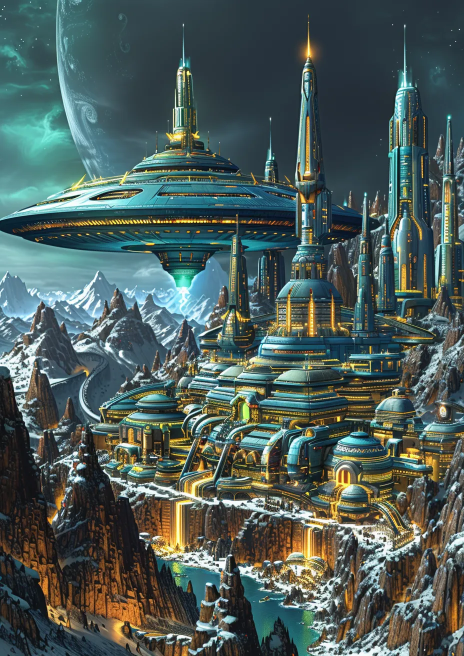 Metal Poster 29.7cm x 42cm Frenchiart dome tower animation Animazione Animación Logiciel de jeux vidéo Video Game Software Software per videogiochi Science Scienza Ciencia Wissenschaft Guglia Aguja Flèche Spire Turm Tour Torre Cúpula Kuppel Cupola Software de videojuego Videospielsoftware Thumbnail 1