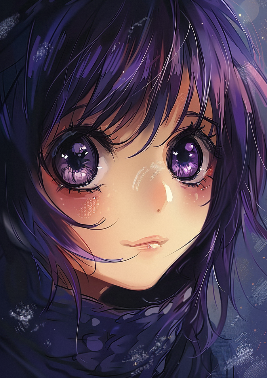 Metal Poster 29.7cm x 42cm Frenchiart anime animation cartoon Pink Rose Rosa Facial expression Espressione facciale Expresión facial Expression faciale Purple Púrpura Gesichtsausdruck Violet Viola Lila CG artwork Ilustraciones generadas por computadora Karikatur Animazione Animación Fumetto CG-Grafik Grafica CG Création CG Dessin animé Dibujos animados Eyelash Cil Wimper Ciglio Pestaña Frangia Pony Schwarze Haare Cheveux noirs Capelli neri Cabello negro Golpes Black hair Frange Bangs Thumbnail 1