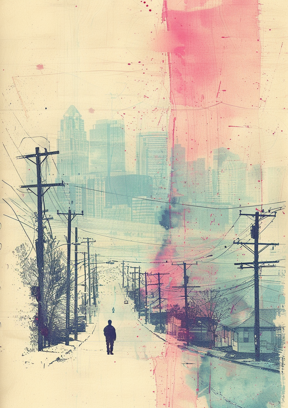 Metal Poster 29.7cm x 42cm Frenchiart Paint Malen Kunstfarbe Modern art Pittura artistica Arte moderno Art moderne Arte moderna Pintura de arte Art Paint Pintar Colore Peinture artistique Peinture Visual arts Arti visive Bildende Kunst Arts visuels Artes visuales Pintura de acuarela Pittura ad acquerello Aquarellmalerei Watercolor painting Peinture à l'aquarelle Acrylic paint Peinture acrylique Acrylfarbe Pintura acrílica Vernice acrilica Overhead power line Ligne électrique aérienne Línea eléctrica aérea Freileitung Linea elettrica aerea Electrical network Réseau électrique Red eléctrica Elektrisches Netzwerk Rete elettrica Thumbnail 1