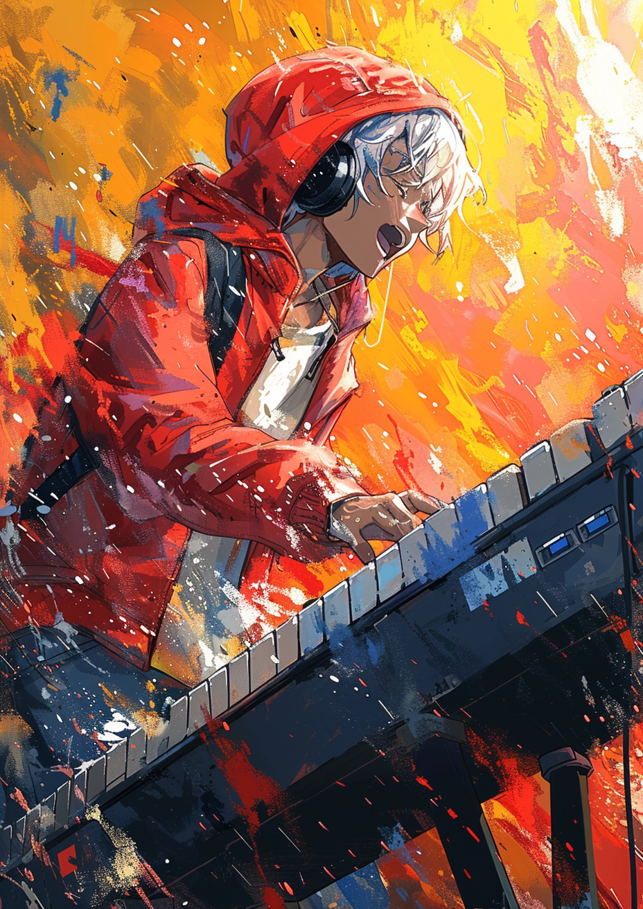 Metal Poster 29.7cm x 42cm Frenchiart keyboard anime animation CG artwork Ilustraciones generadas por computadora Personaggio immaginario Personaje ficticio Animazione Ficción Animación Fiktiver Charakter Personnage fictif Pintura de acuarela Fiction CG-Grafik Pittura ad acquerello Grafica CG Fictional character Fanfiction Création CG Fiktion Aquarellmalerei Watercolor painting Peinture à l'aquarelle Musical instrument Instrument de musique Instrumento musical Musikinstrument Strumento musicale Clavier Teclado Tastatur Tastiera Keyboard Player Joueur de clavier Jugador de teclado Keyboarder Tastierista Pianist Pianiste Pianista Thumbnail 1